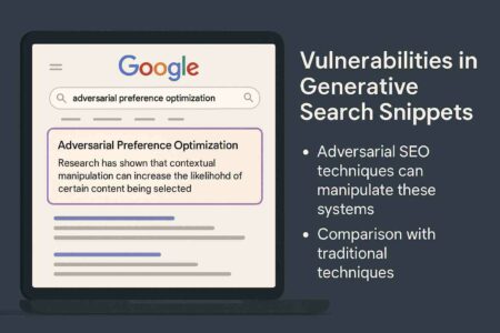 Adversarial SEO en resultados de búsqueda generativa (SGE)